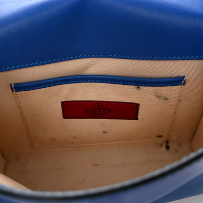 Valentino Garavani Vitello Medium Rockstud Flip Lock Crossbody Bag Acid Blue 14 of 21