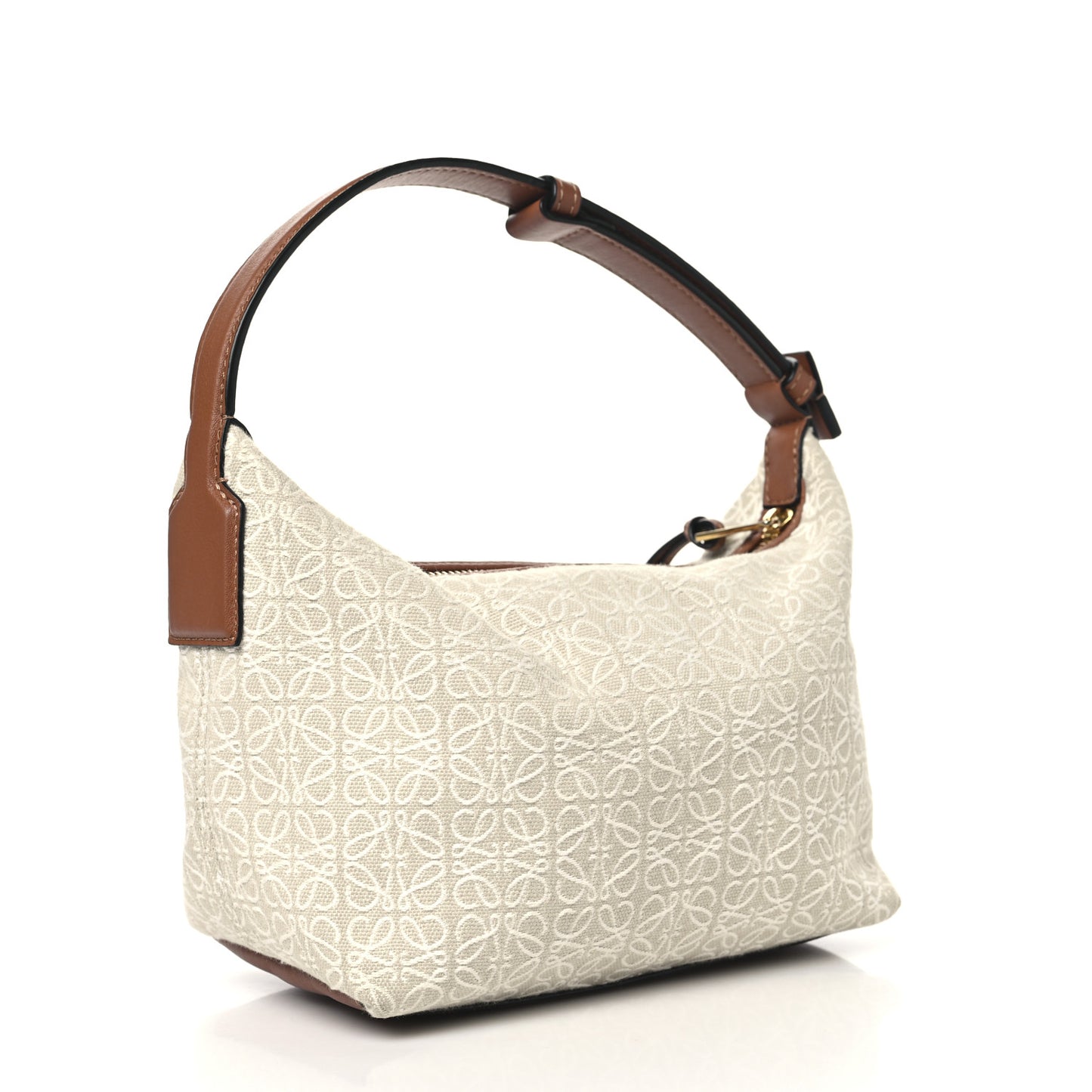 Jacquard Anagram Calfskin Small Cubi Bag Ecru Tan