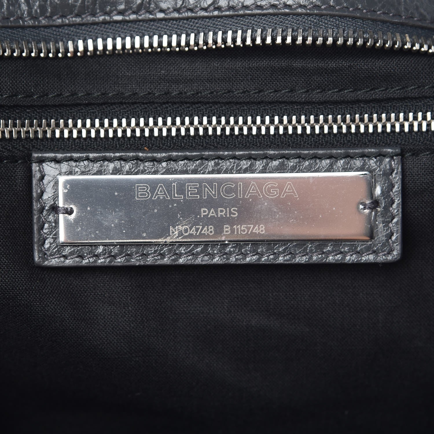 Balenciaga Agneau Classic Silver Hardware City Gris Fossile Anthracite 7 of 12
