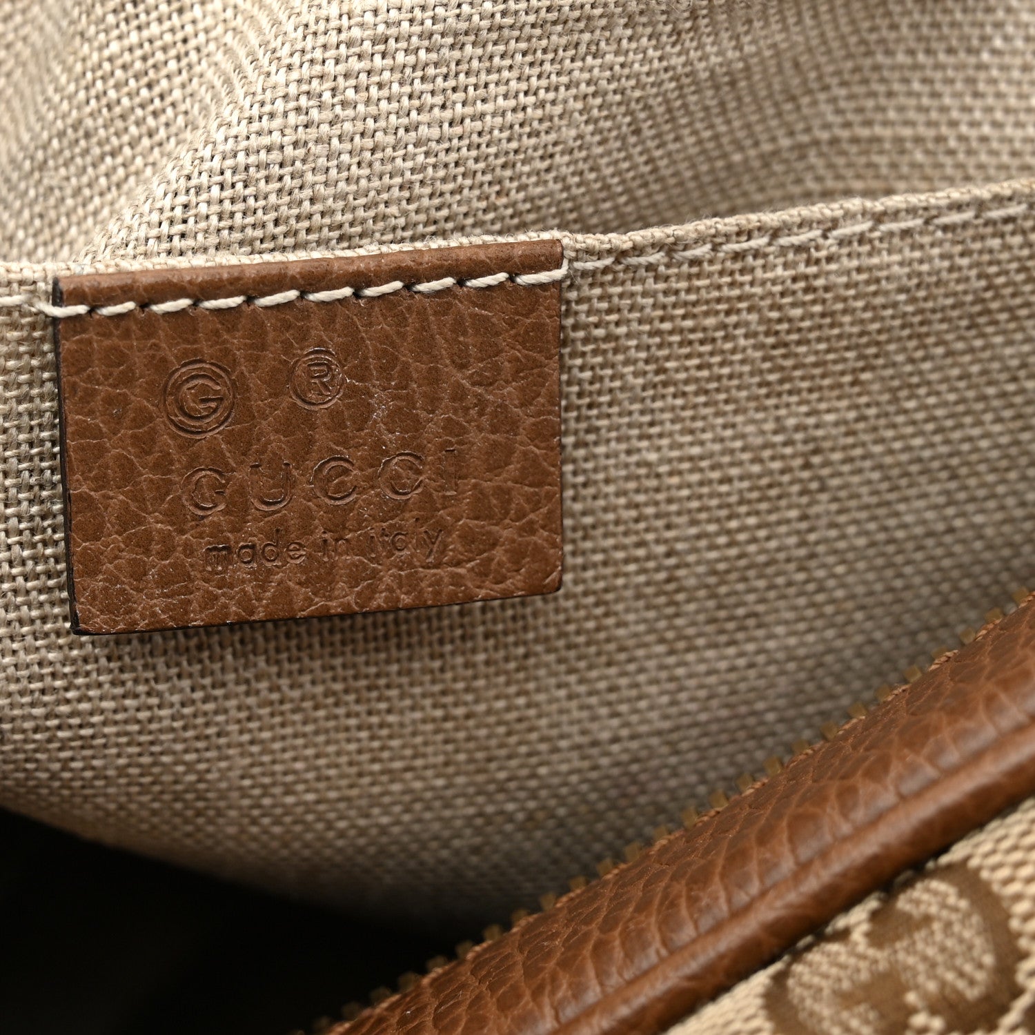 Gucci Monogram Mini Bree Messenger Bag Beige Tabacco 6 of 11