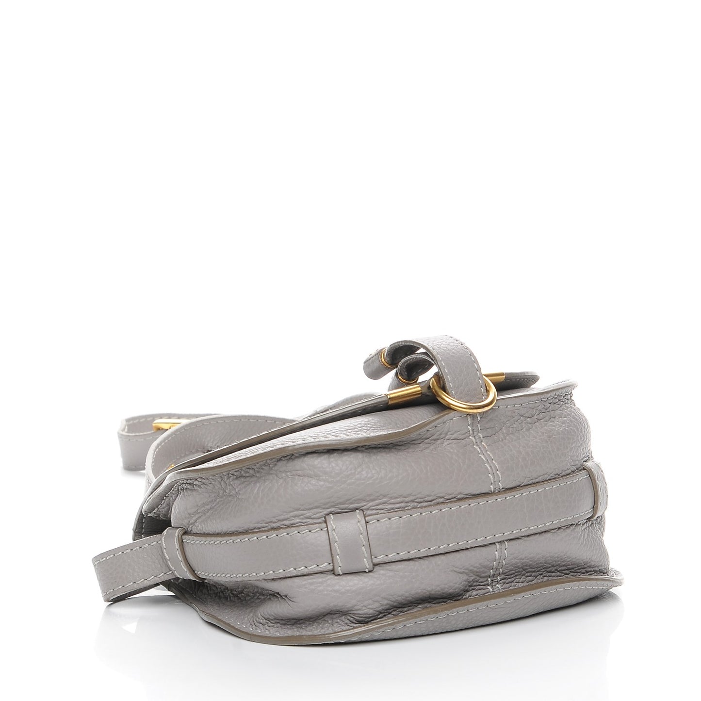 Calfskin Mini Marcie Round Crossbody Bag Cashmere Grey