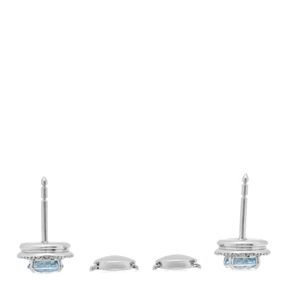 Tiffany Platinum Diamond Aquamarine Soleste Earrings 3 of 5