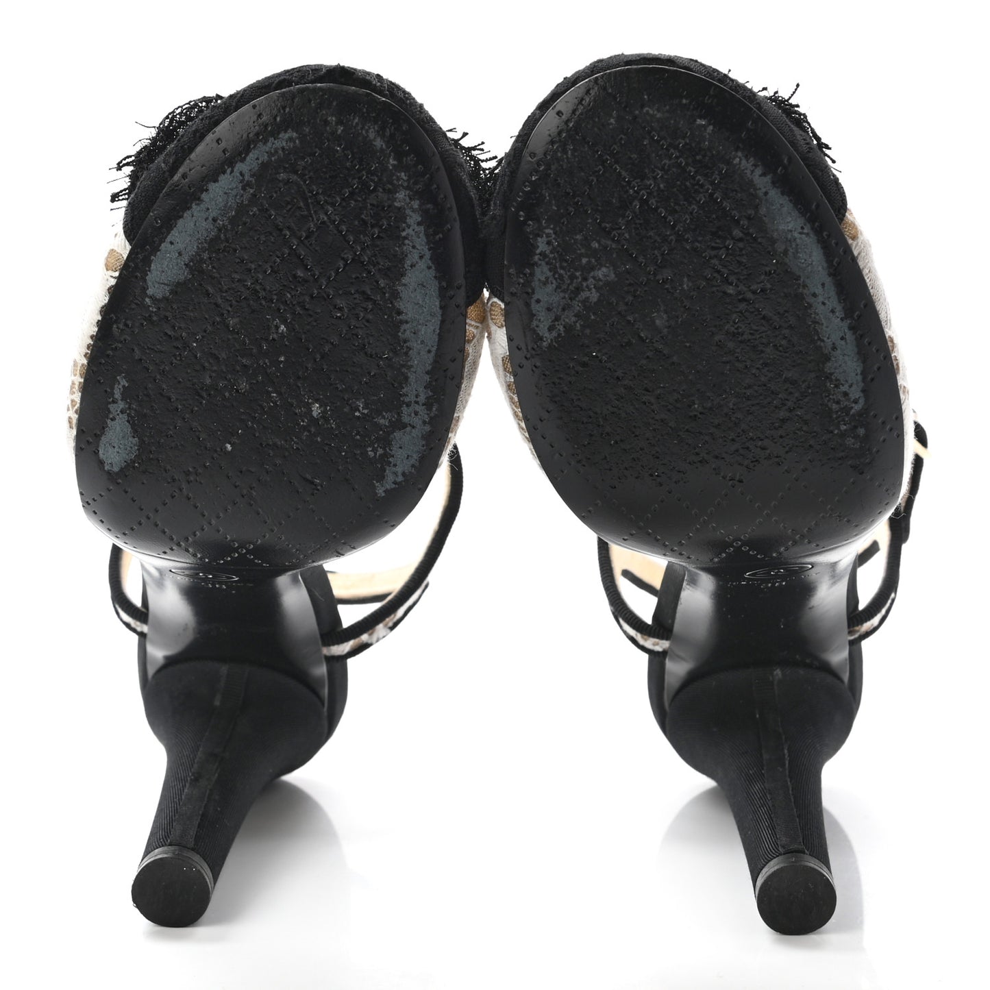 Lace Bow Ankle Strap Pumps 38 Black