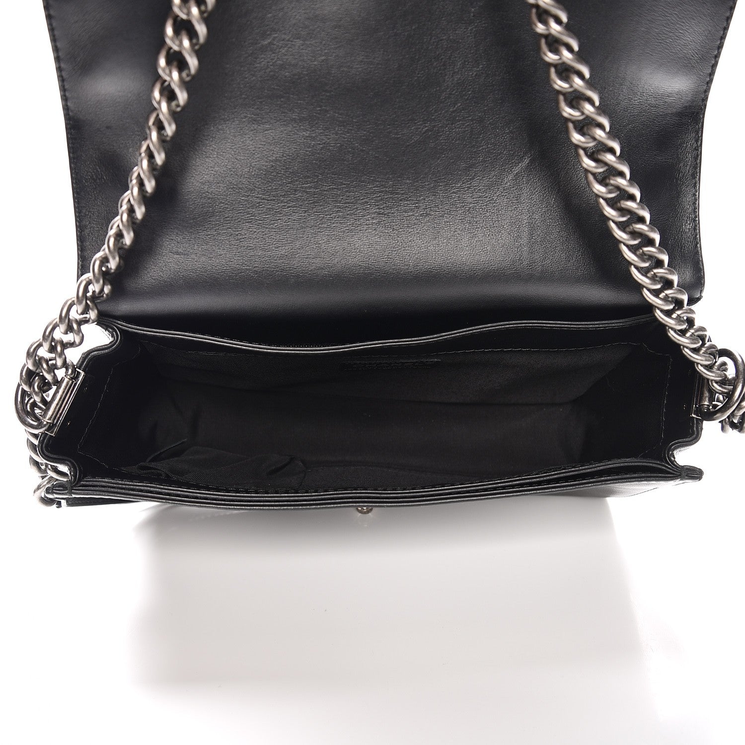 Chanel Calfskin Enchained Medium Boy Flap Black 5 of 7