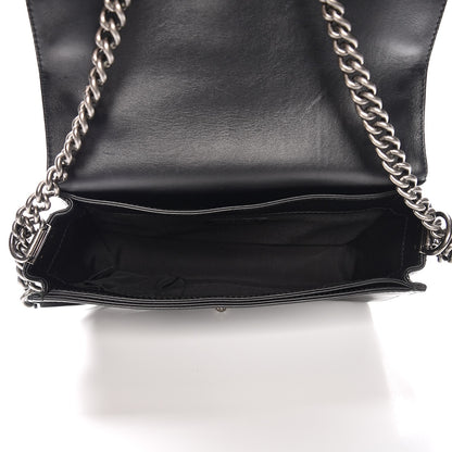 Chanel Calfskin Enchained Medium Boy Flap Black 5 of 7