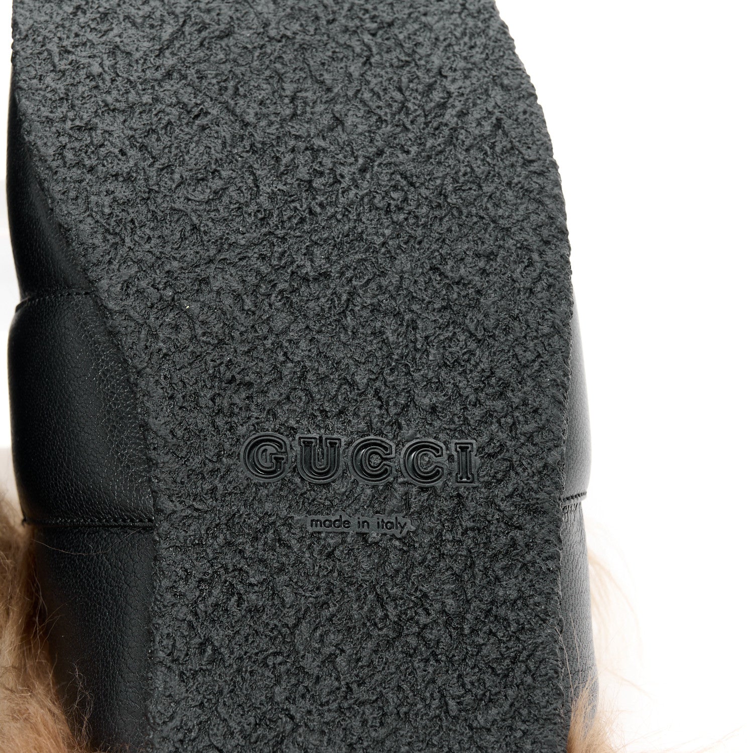 Gucci Calfskin Fur Mens Horsebit Slippers 10 Black 6 of 8