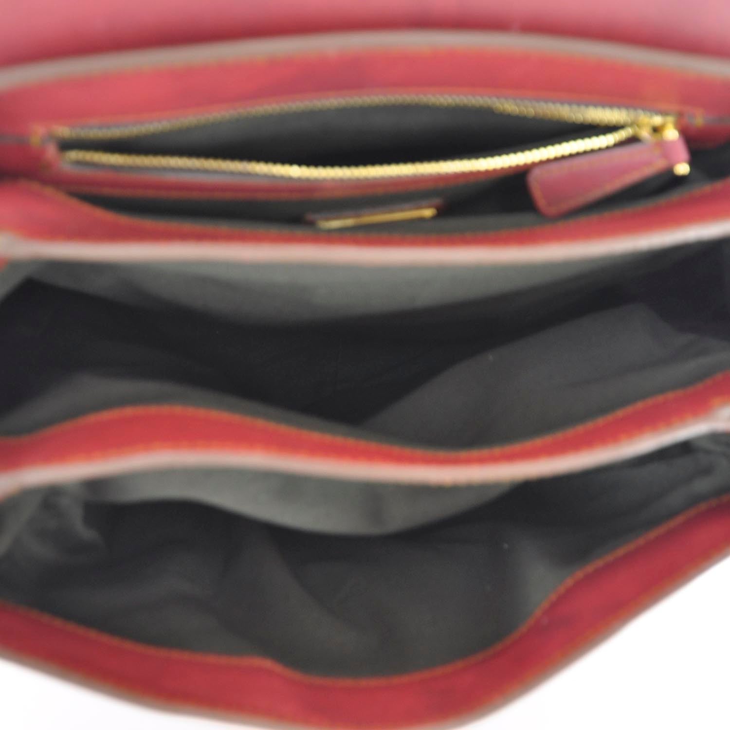 Miu Miu Leather Front Pocket Satchel Red 7 of 11