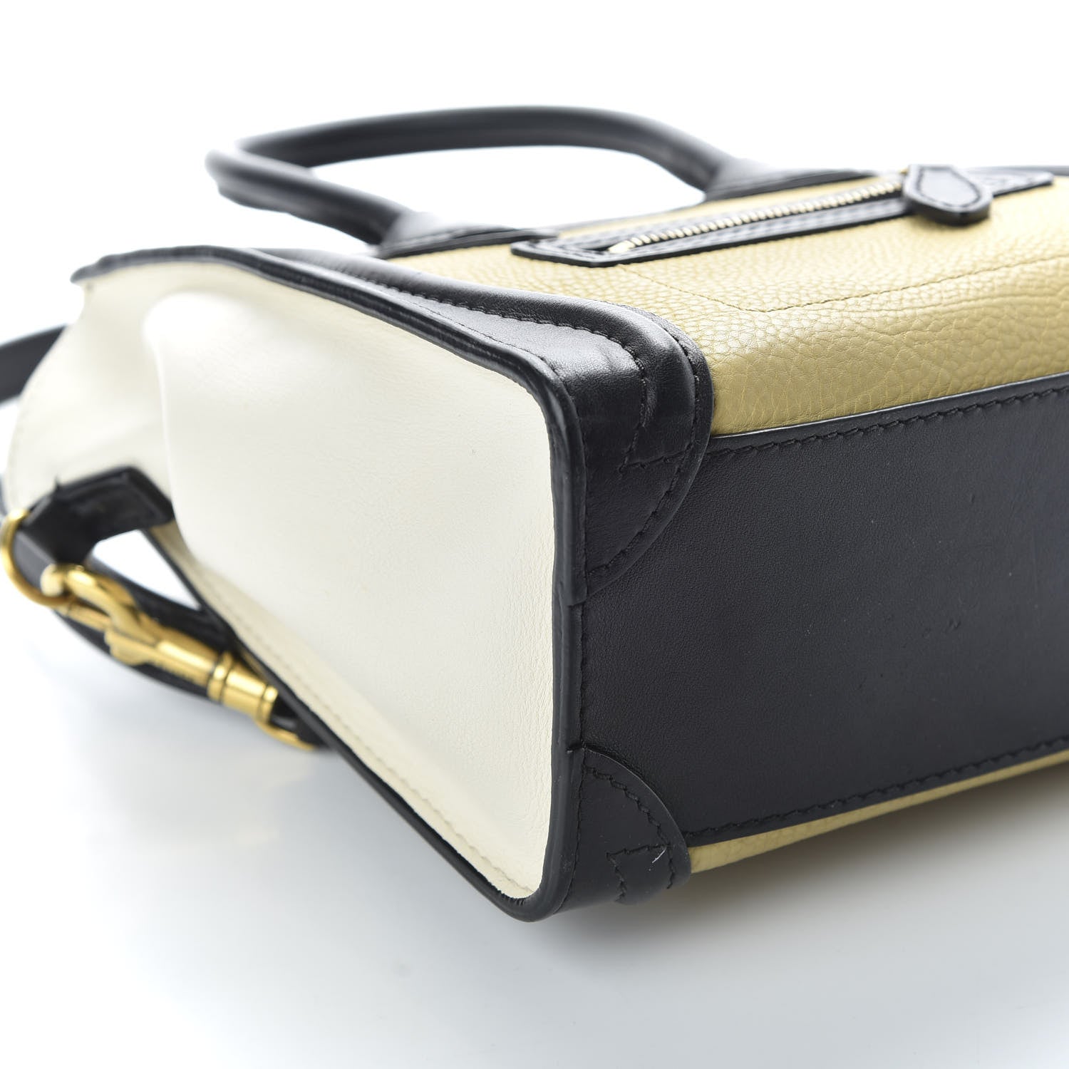 Celine Calfskin Nano Tri-Color Luggage Lemon 7 of 10