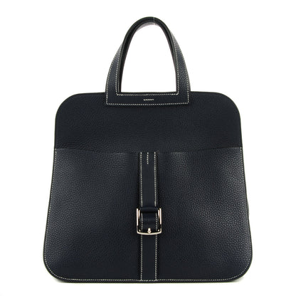Hermes Taurillon Clemence Halzan 31 GM Bleu Saphir 1 of 8