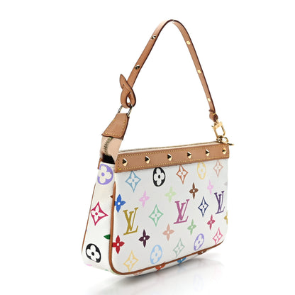 Louis Vuitton Monogram Multicolor Pochette Accessories White 3 of 10