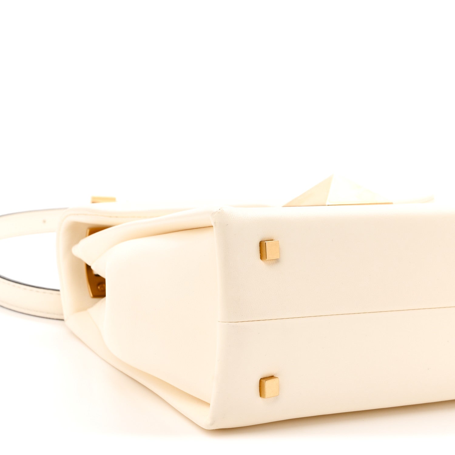 Valentino Garavani Nappa Small One Stud Top Handle Bag Ivory 8 of 9