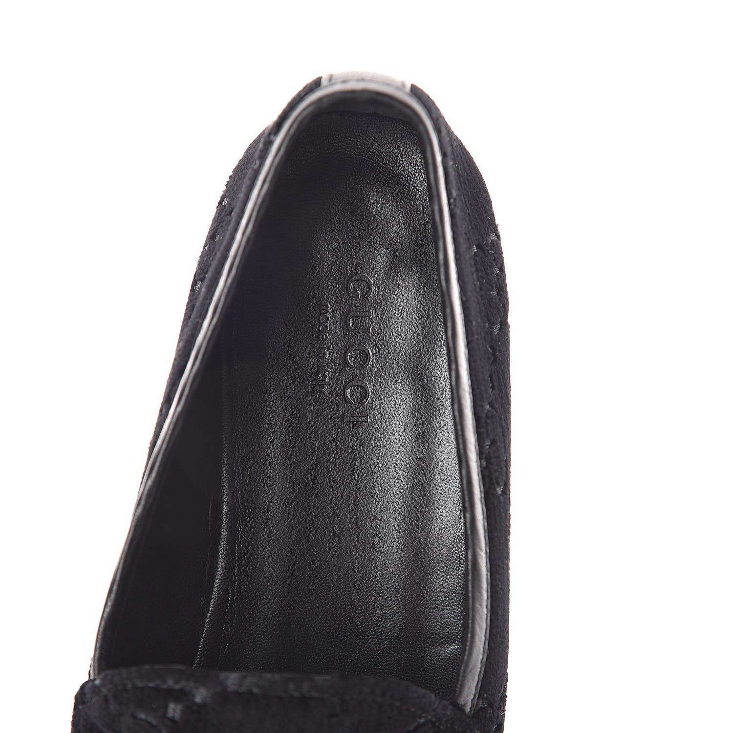 Gucci Velvet GG Monogram Horsebit Womens Jordaan Loafers 37 Black 5 of 7