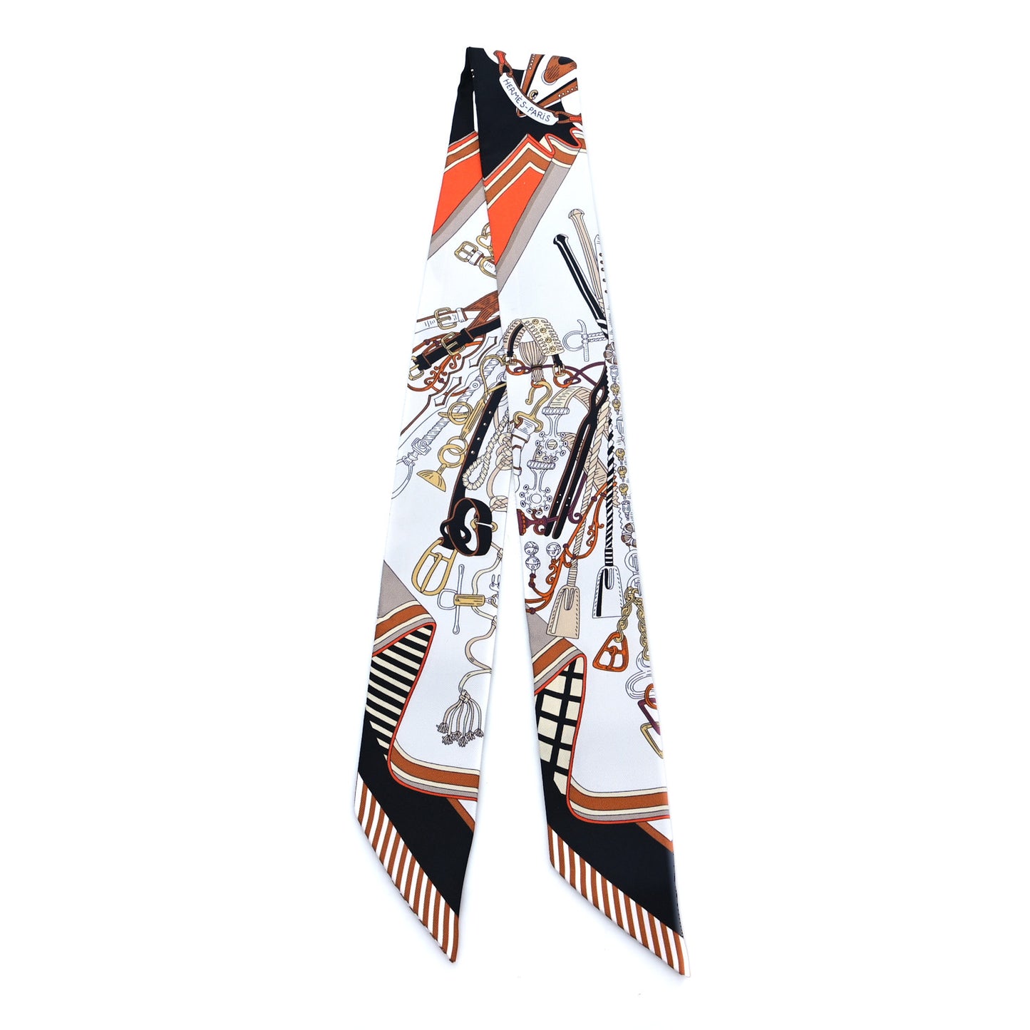 Silk Bouquets Selliers Twilly White Black Caramel