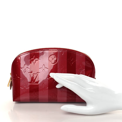 Louis Vuitton Vernis Rayures Cosmetic Pouch Pomme D'Amour 2 of 6