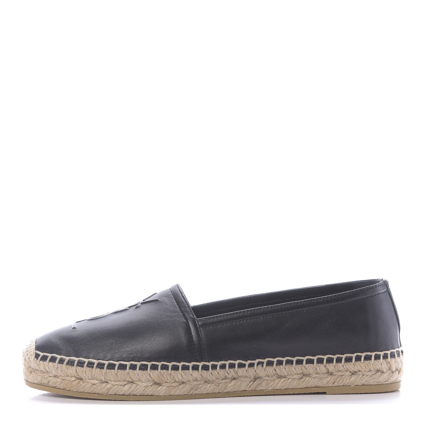 Lambskin Monogram Espadrilles 36.5 Black