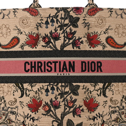 Christian Dior Canvas Embroidered Large Broderie Dior Flowers Book Tote Multicolor 8 of 11
