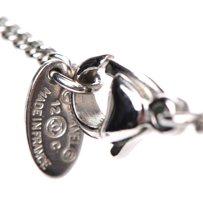 Chanel Crystal Large CC Necklace Silver 7 of 7
