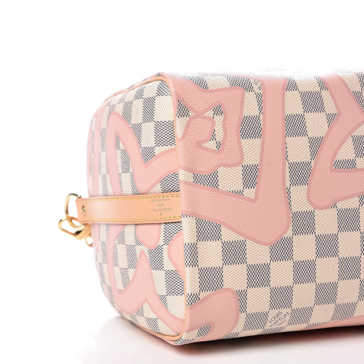 Damier Azur Tahitienne Speedy Bandouliere 30 Rose Ballerine