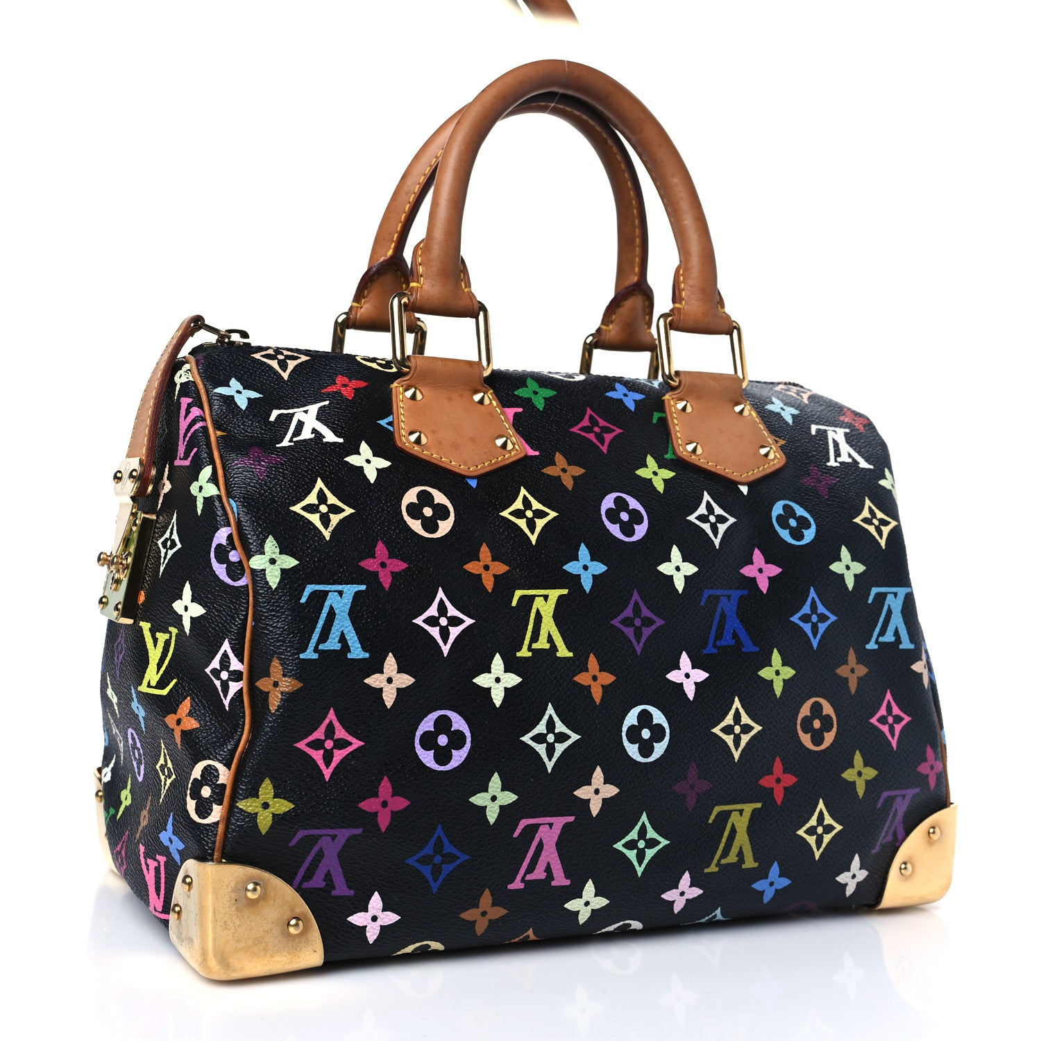 Louis Vuitton Monogram Multicolor Speedy 30 Black 3 of 9