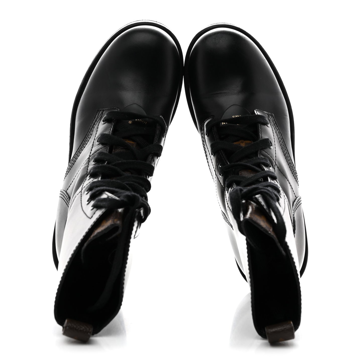 Calfskin Monogram Metropolis Flat Ranger Boots 39 Black