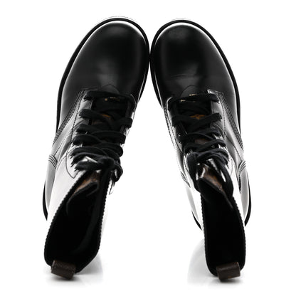 Louis Vuitton Calfskin Monogram Metropolis Flat Ranger Boots 39 Black 2 of 9