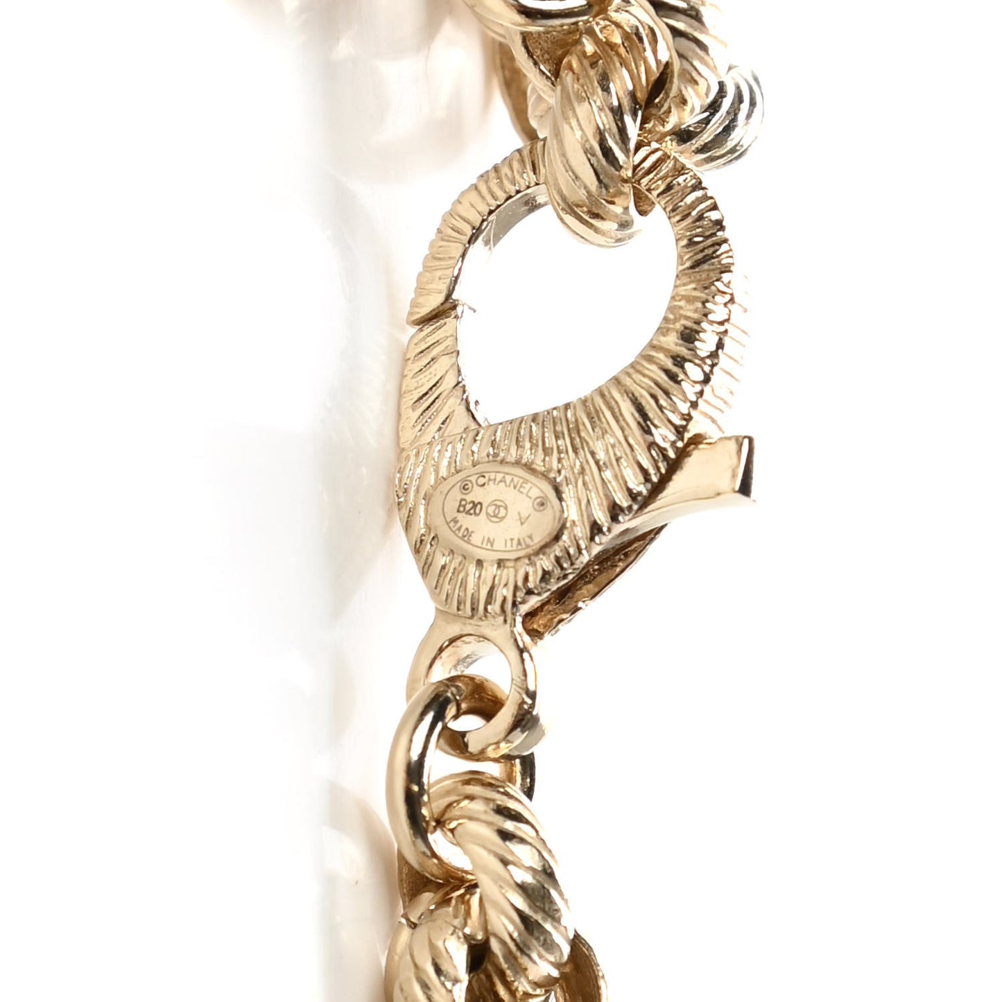Metal Crystal 90's Icon Logo Chain Belt Gold