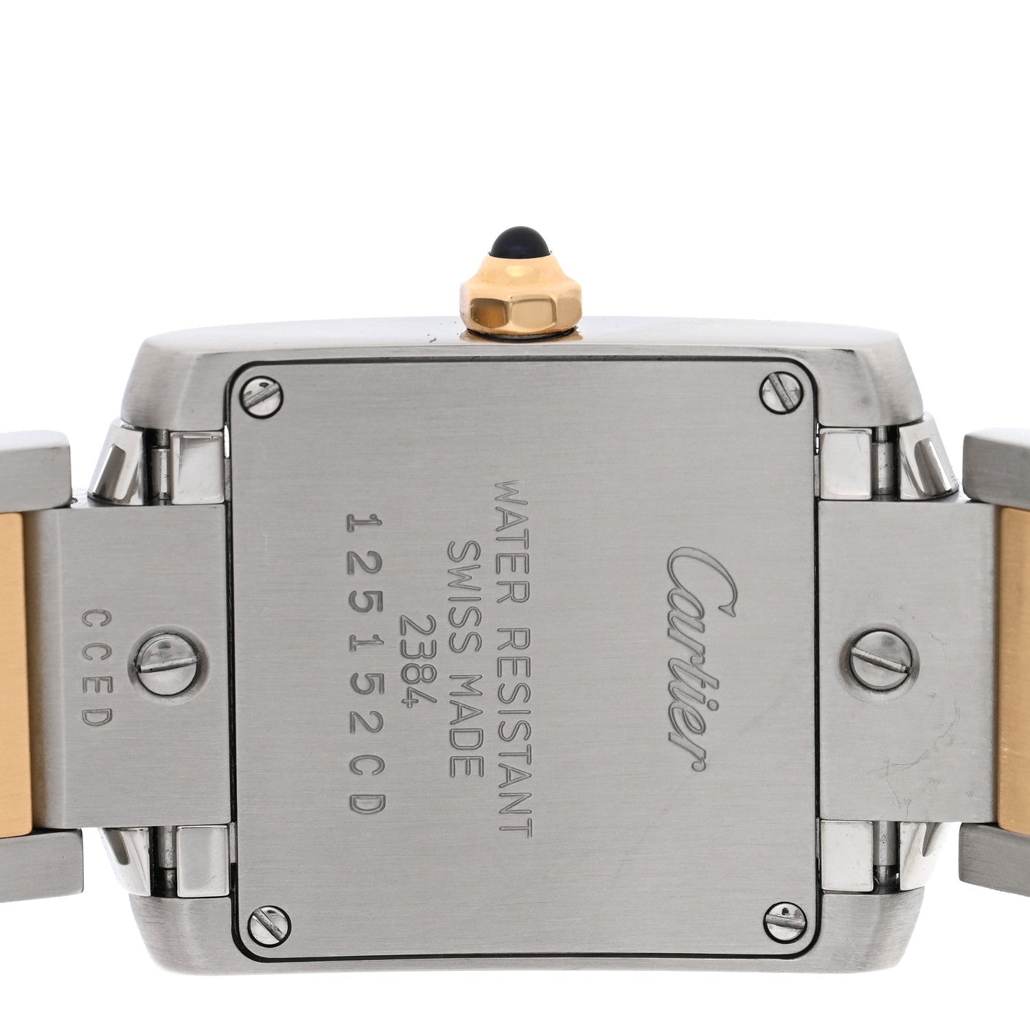 Cartier Stainless Steel 18K Yellow Gold 20mm Tank Francaise Quartz Watch 4 of 4