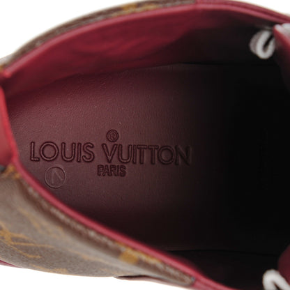Louis Vuitton Calfskin Monogram Line Up Sneaker Boots 8 Bordeaux 7 of 7