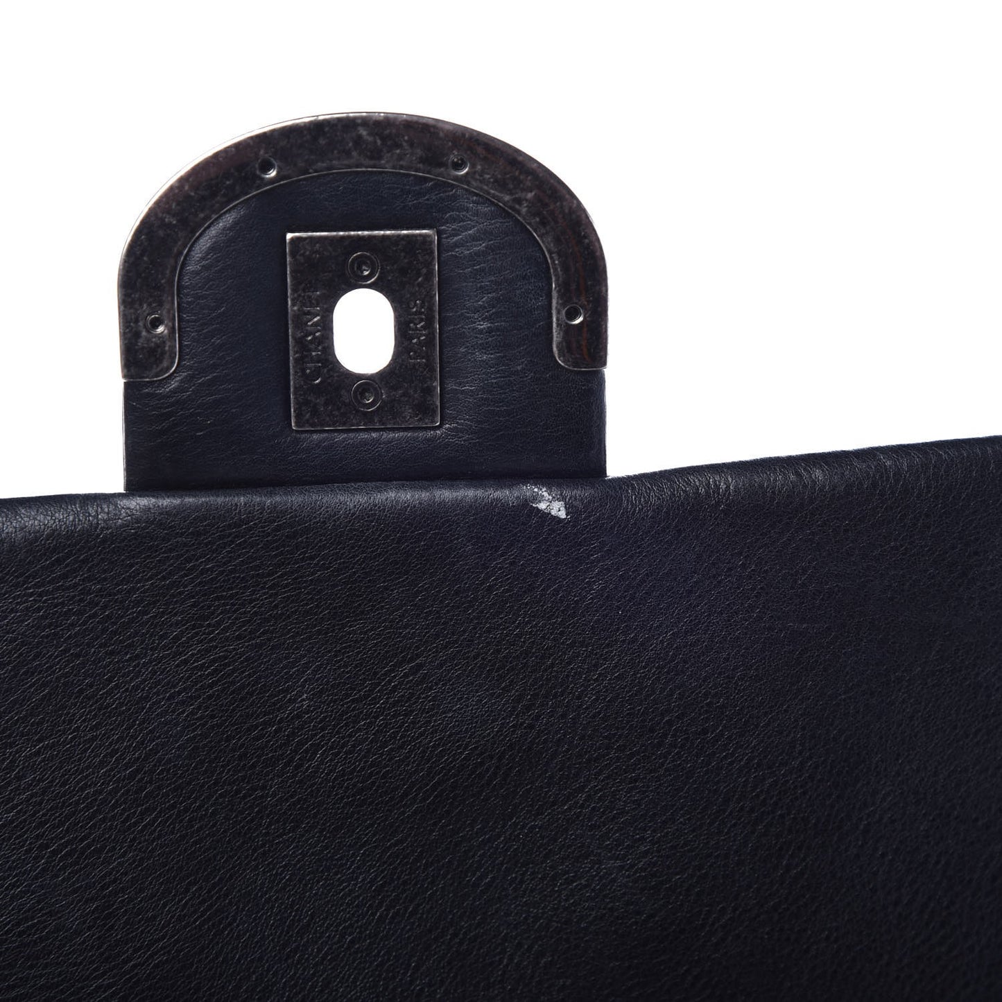 Calfskin Quilted Jumbo Coco Sporran Flap Black