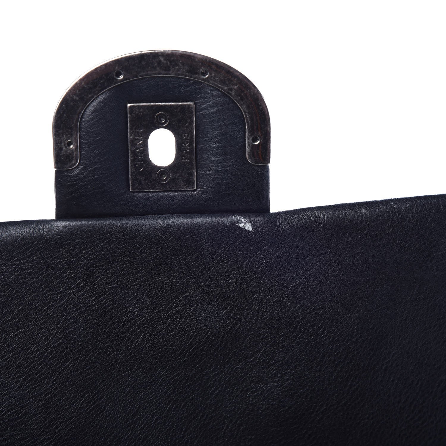 Chanel Calfskin Quilted Jumbo Coco Sporran Flap Black 9 of 10