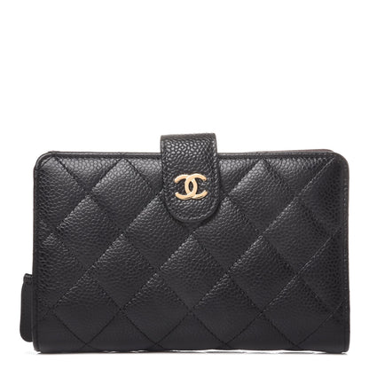 Chanel Caviar Quilted Zipped Pocket Wallet Black 1 of 9