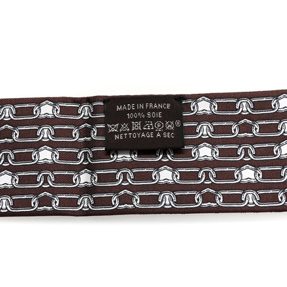 Hermes Silk Effet Kaleidoscope Twilly White Anthracite Marron 4 of 4