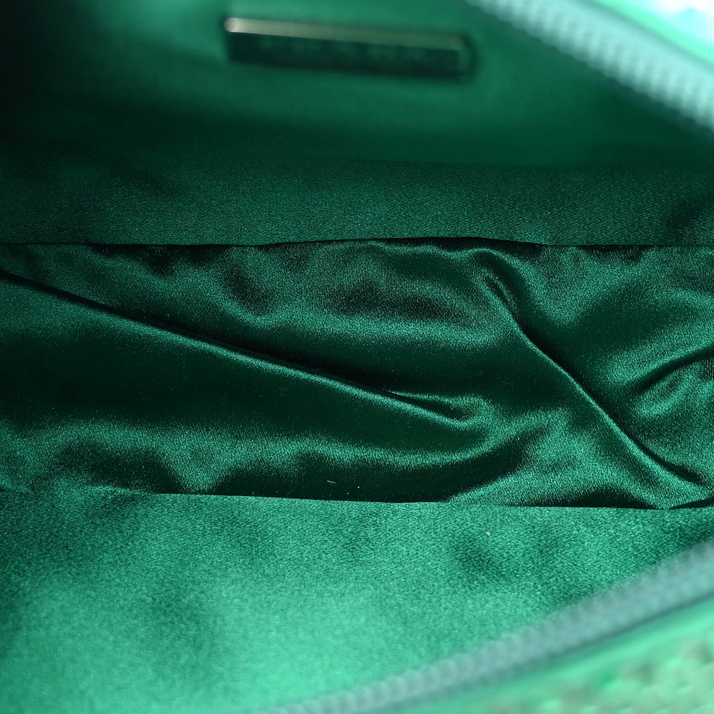 Satin Crystal Mini Re-Edition 2000 Bag Mango