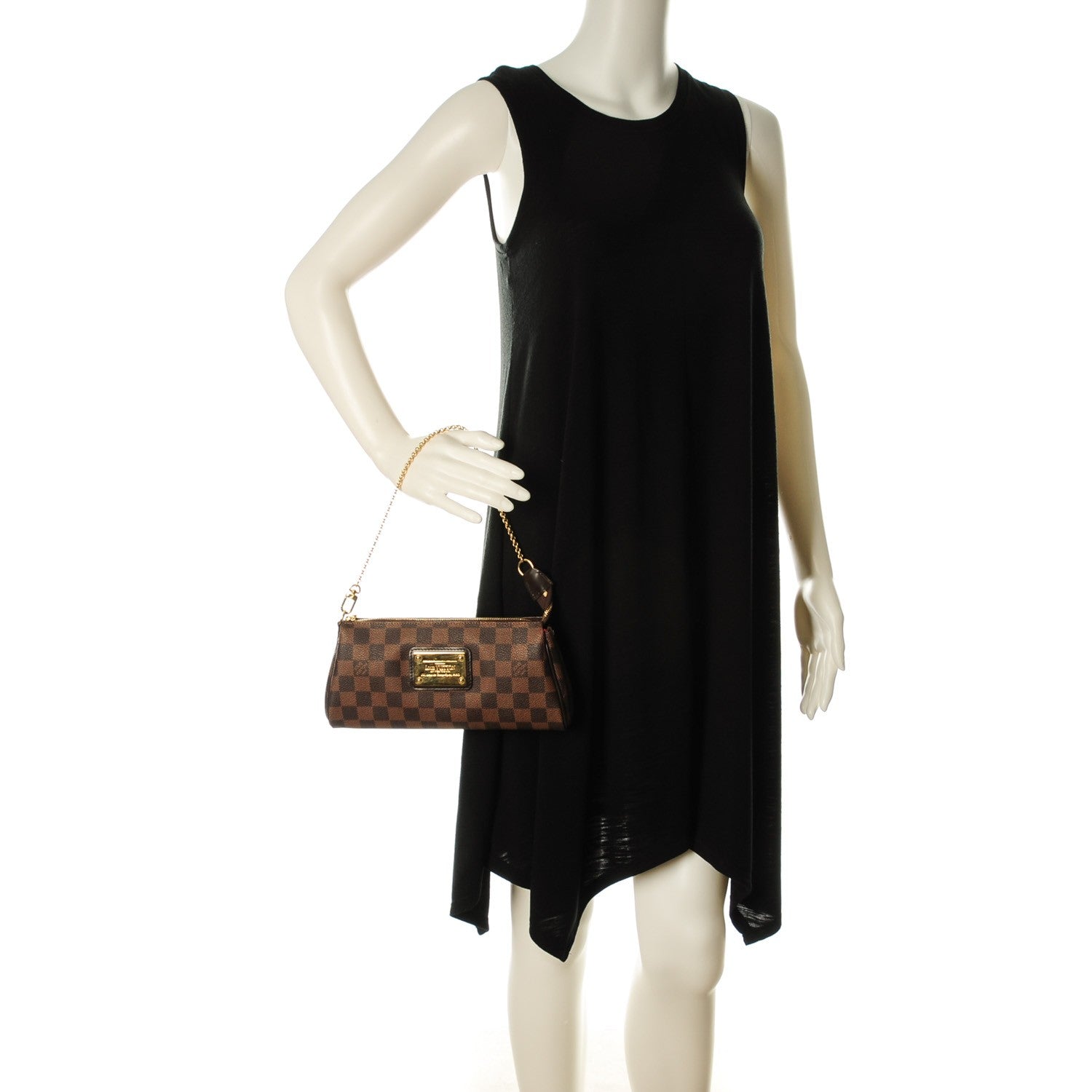 Louis Vuitton Damier Ebene Eva Clutch 2 of 8