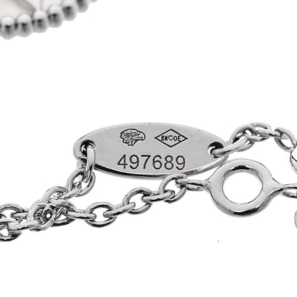 Christian Dior 18K White Gold Diamond Mother of Pearl Rose Des Vents Bracelet 4 of 4