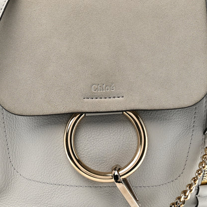 Chloe Suede Calfskin Medium Faye Backpack Airy Grey 8 of 16