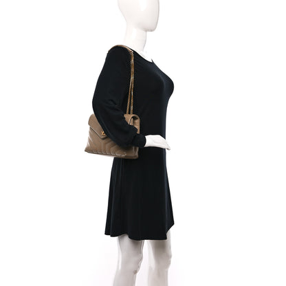 Saint Laurent Calfskin Y Quilted Monogram Small Loulou Chain Satchel Dark Beige 2 of 10