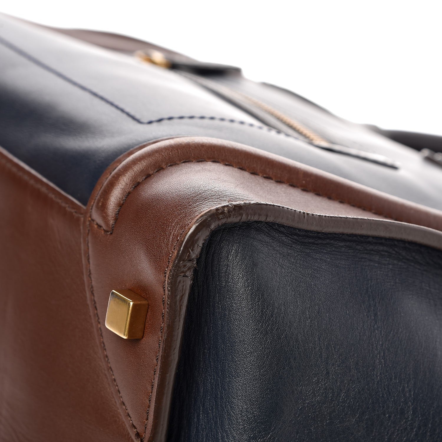 Celine Smooth Calfskin Mini Tri-Color Luggage Navy 11 of 13