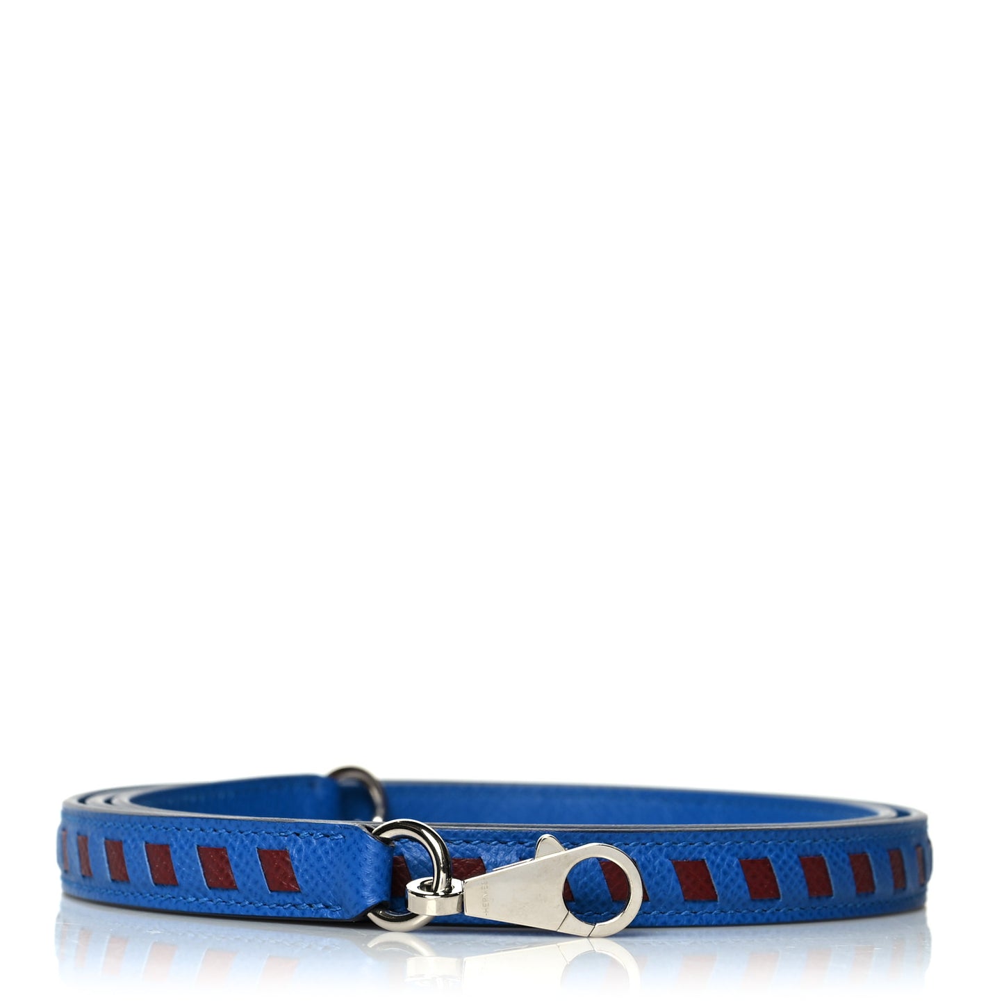 Epsom 16mm Tressage Shoulder Strap Blue Zellige Rouge