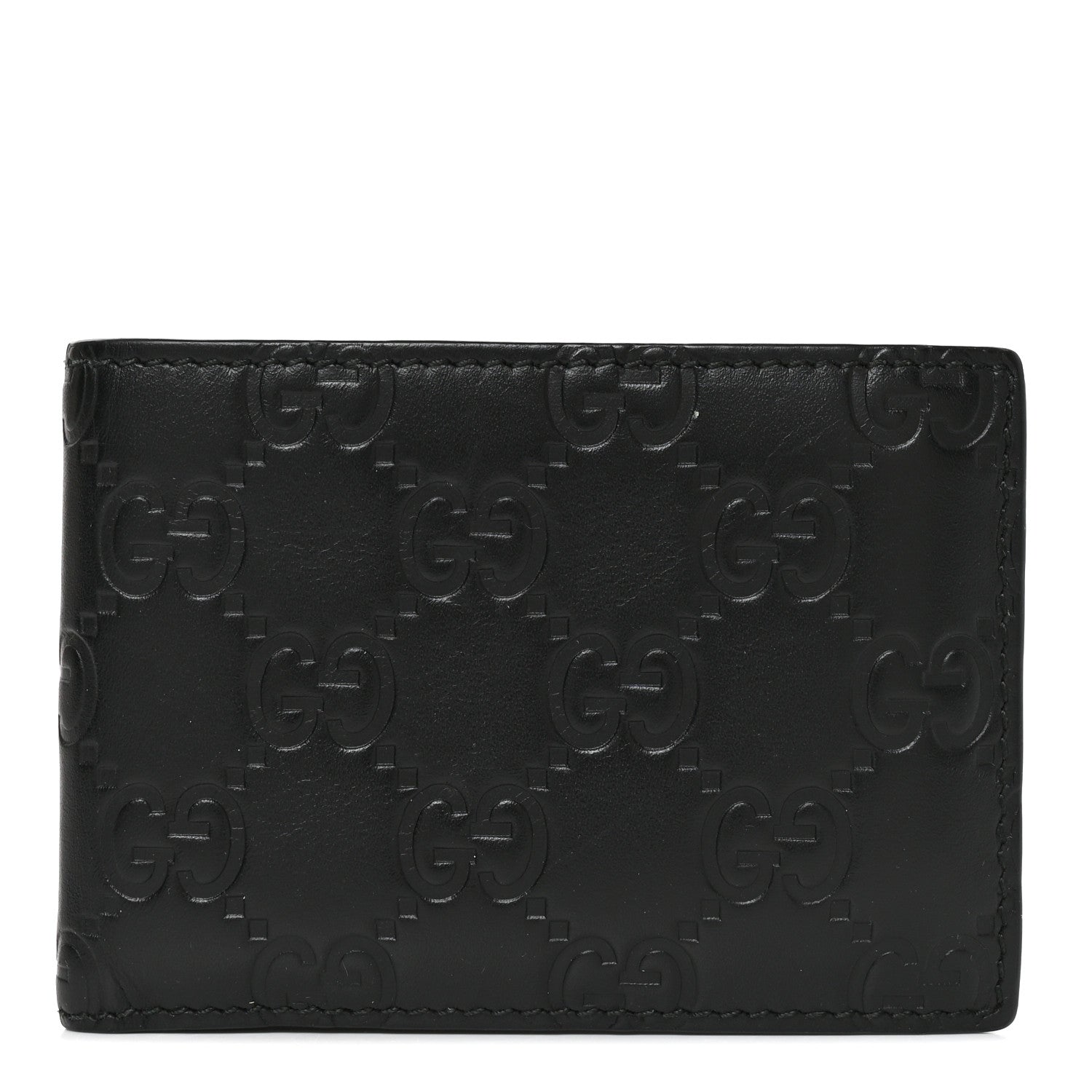 Gucci Guccissima Bi-Fold Wallet Black 1 of 8