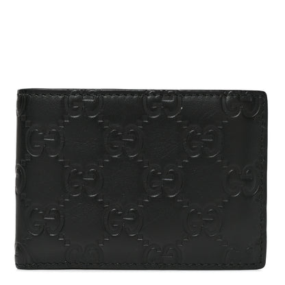 Gucci Guccissima Bi-Fold Wallet Black 1 of 8