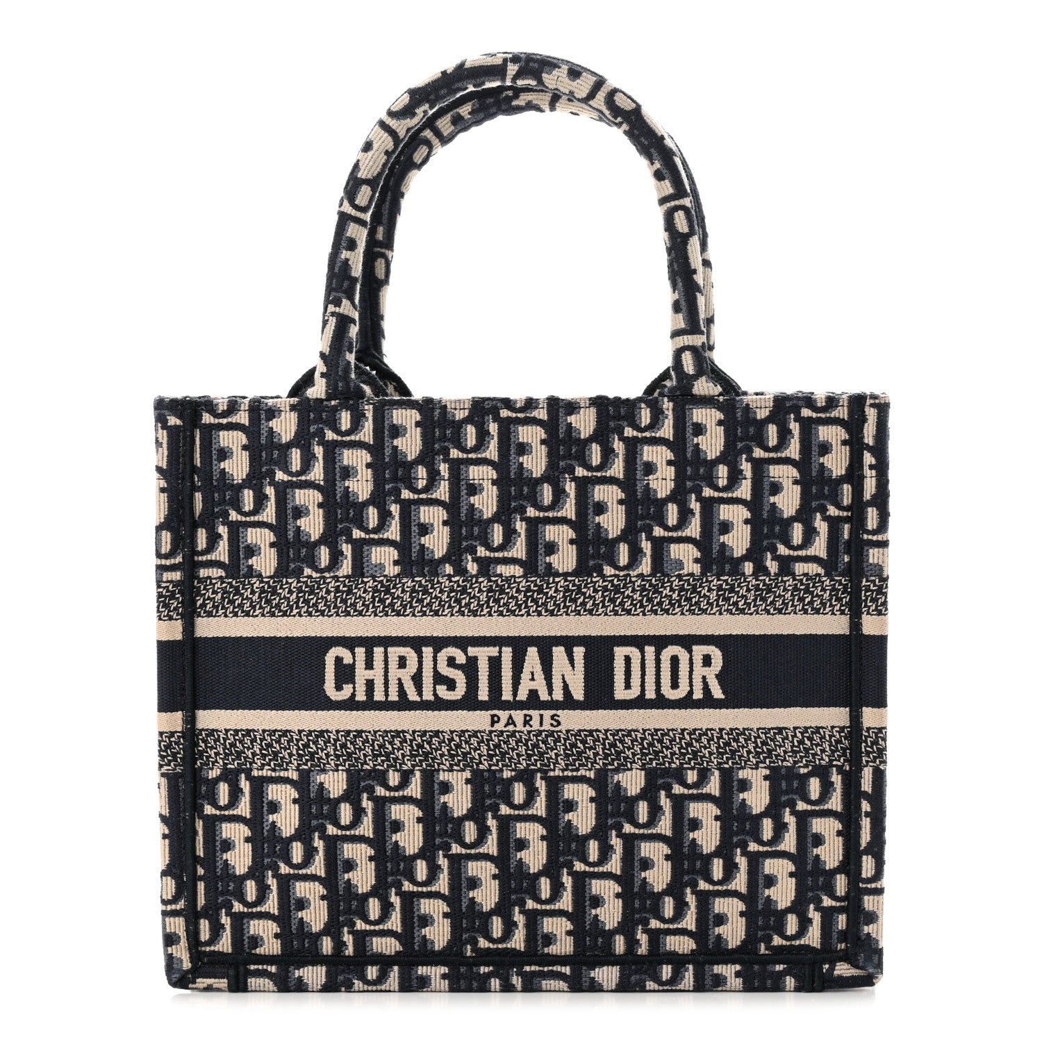 Christian Dior Oblique Small Book Tote Blue Multicolor 1 of 13