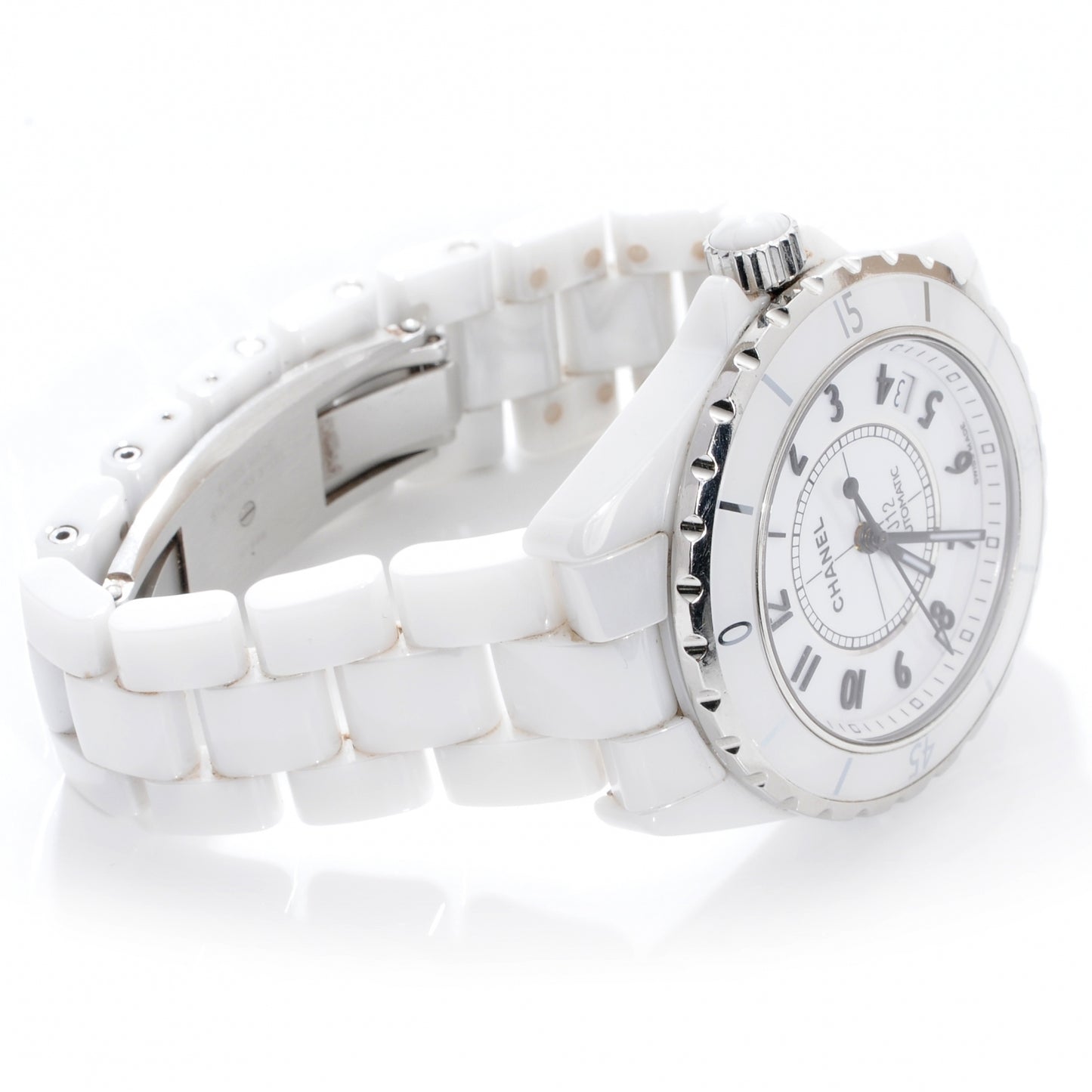 J12 38mm Ceramic Automatic Watch White