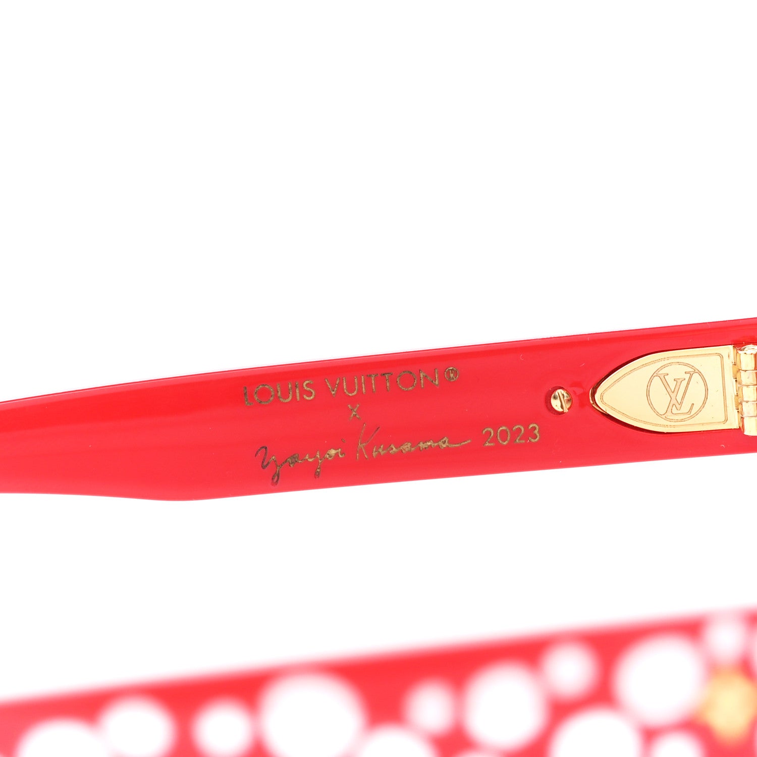 Louis Vuitton LV X YK Painted Dots Square Sunglasses Z1901E Red 5 of 8