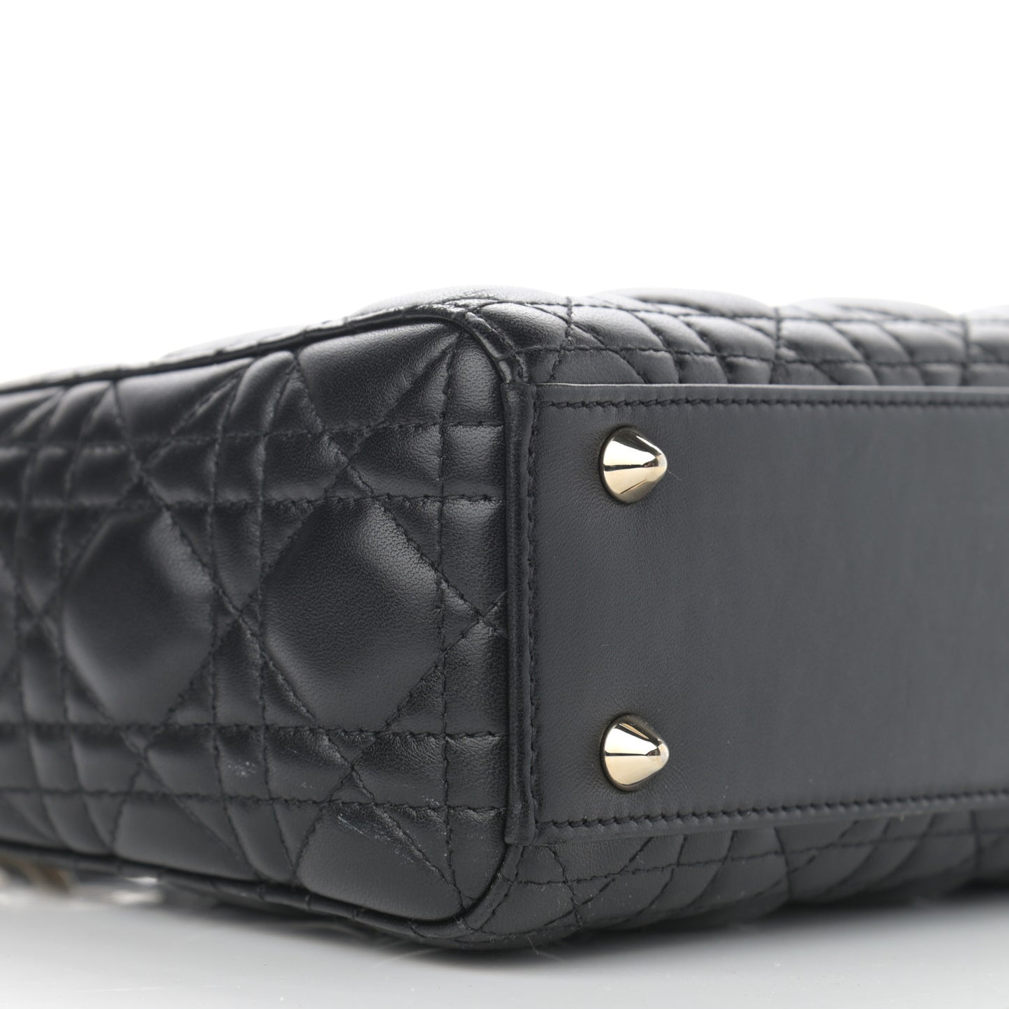 Lambskin Cannage Small Lucky Badges My Lady Dior Black