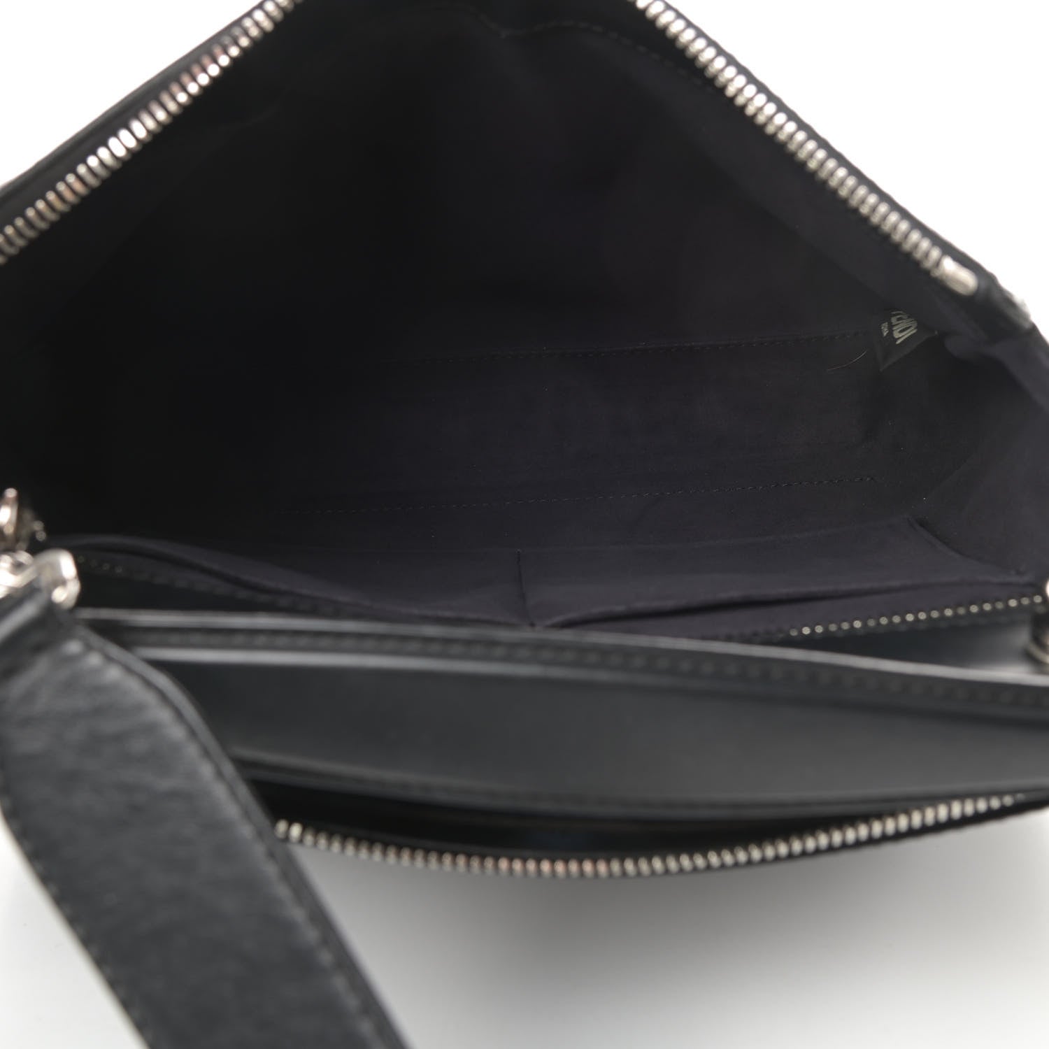 Fendi Vitello Baltico Dolce DotCom Satchel Black Blue Royal 5 of 16