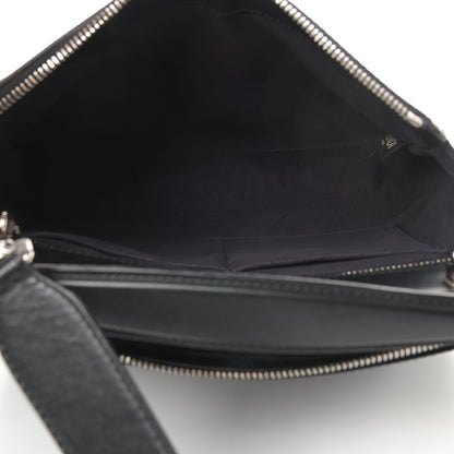 Fendi Vitello Baltico Dolce DotCom Satchel Black Blue Royal 5 of 16