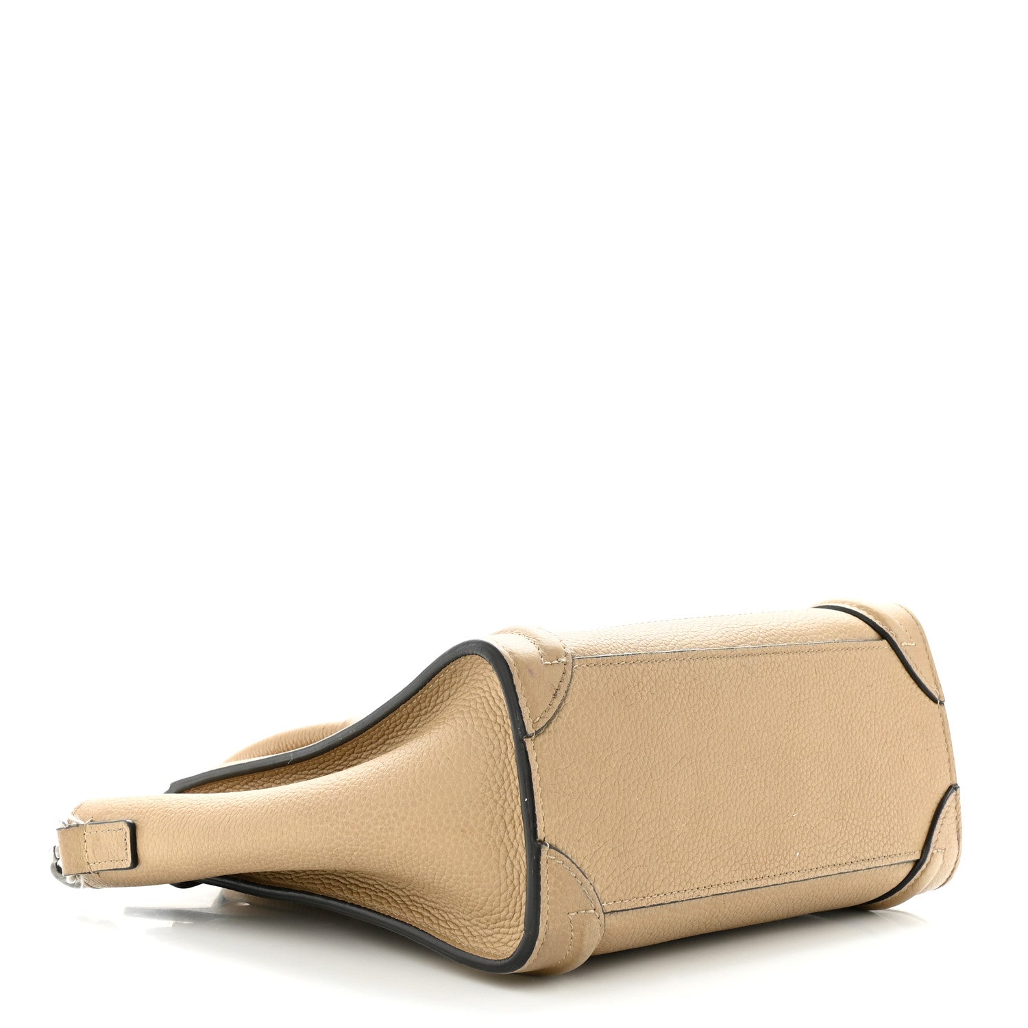 Celine Drummed Calfskin Nano Luggage Dune 4 of 15