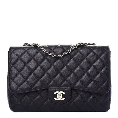 Chanel Caviar Quilted Jumbo Single Flap Black 1 of 12