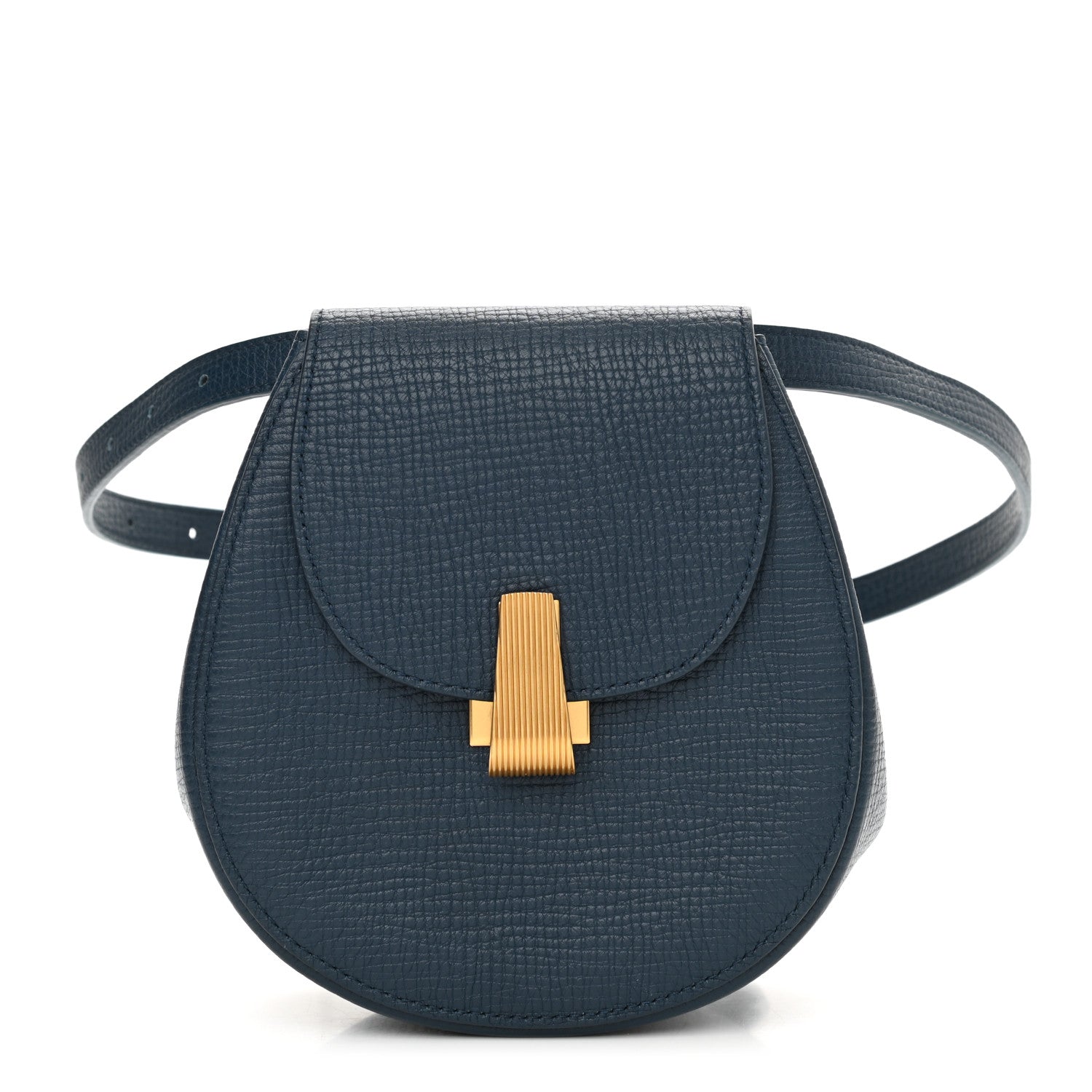 Bottega Veneta Palmellato Calfskin Rounded Belt Bag Navy 1 of 9